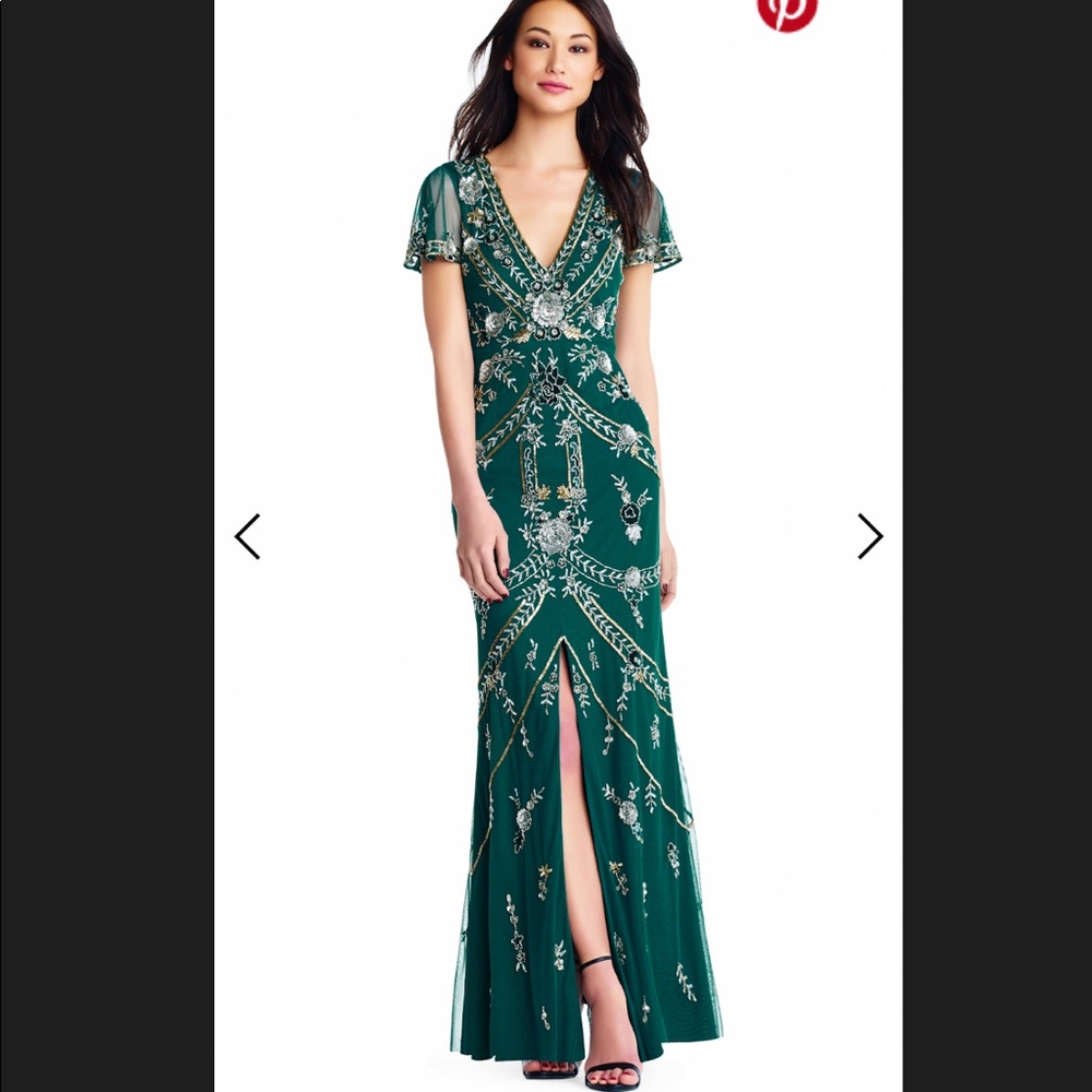 NWT Aidan Mattox Beaded Evening Gown Size 0